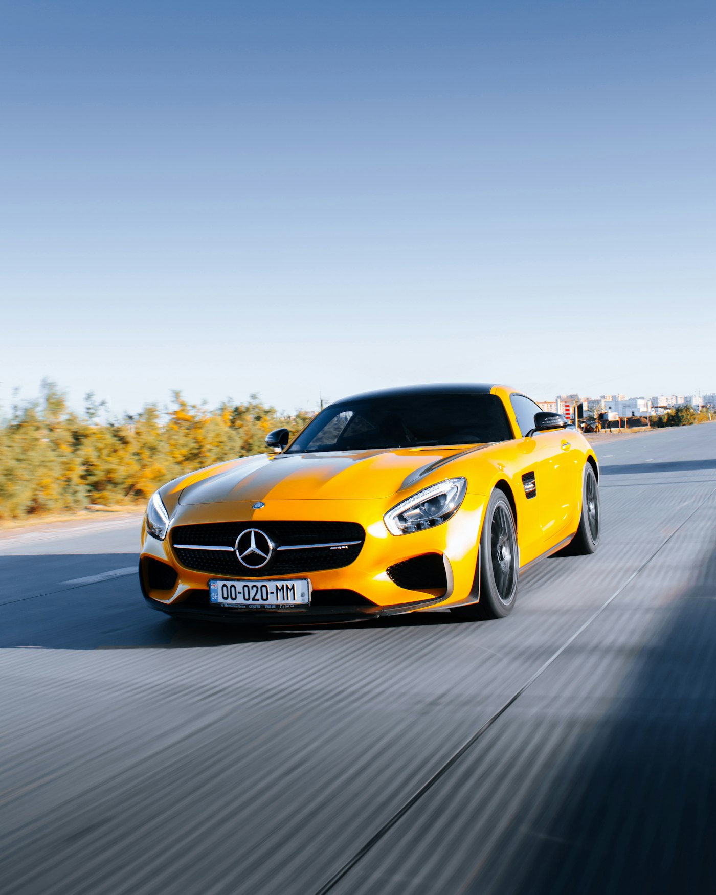 Detailed yellow car